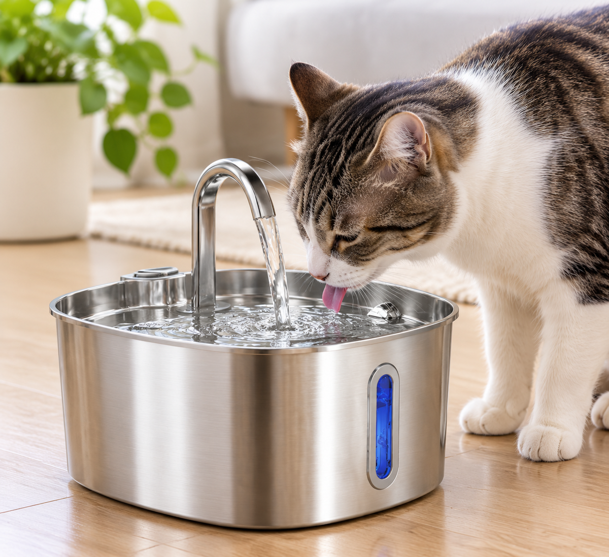 Auto Refill Steel Pet Water Fountain